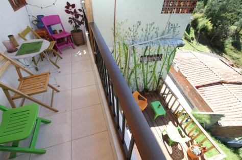 One of the 2 cute-as balconies