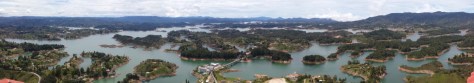 Guatape's lake as seen from the rock