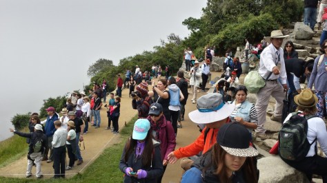 Tourists as thick as the fog. Yuck.