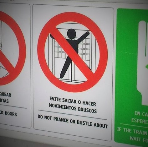 Spanish/English signs are grand if a bit homophobic??