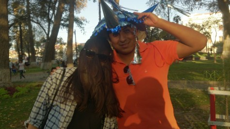 The Big V and I before we went to chop my hair off.