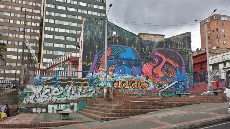 This is a wall of a 'school' where aspiring street artists get lessons and have their own patch of wall to work on.